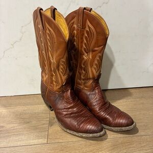 Tony Lama Rich Brown Western Boots , men 12 E